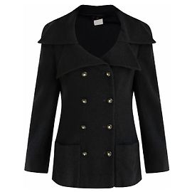 COLLETTORE! CHANEL e Karl Lagerfeld 95A F/W 1995 Giacca bouclé di lana nera Nero