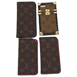 Louis Vuitton-LOUIS VUITTON Monogram Étui pour téléphone portable 4définir l'autorisation LV 45626-Monogramme
