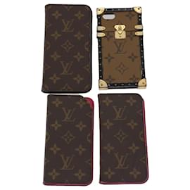 Louis Vuitton-LOUIS VUITTON Monogram Cell Phone Case 4set LV Auth 45626-Monogram
