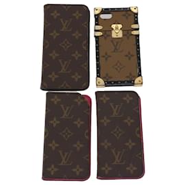 Louis Vuitton-LOUIS VUITTON Monogram Étui pour téléphone portable 4définir l'autorisation LV 45626-Monogramme