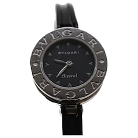 Bulgari-Relógios BVLGARI Zero One em aço inoxidável prata preto autenticação 45729-Preto,Prata
