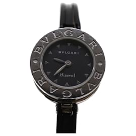 Bulgari-Relógios BVLGARI Zero One em aço inoxidável prata preto autenticação 45729-Preto,Prata