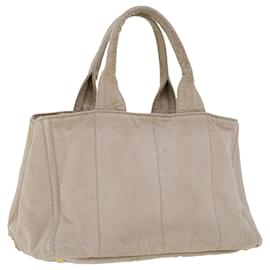 Prada-Bolsa de mão PRADA Kanapa MM em lona branca Auth yb179-Branco