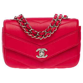 Chanel-Sac CHANEL Timeless/Classique en Cuir Rouge - 101259-Rouge