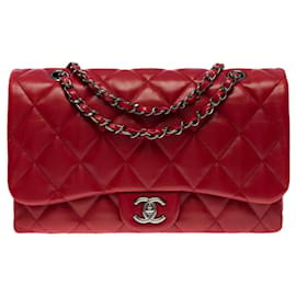 Chanel-Sac Chanel Timeless/Clássico em Couro Vermelho - 101255-Vermelho