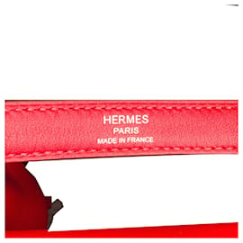 Hermès-Hermes Kelly 25 en cuero veloz-Roja