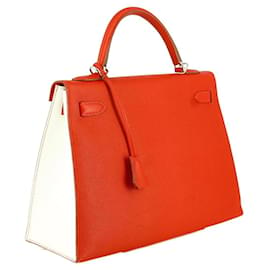 Hermès-Kelly 32 Flagge Sellier-Rot