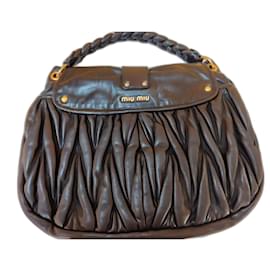 Miu Miu Black Vitello Shine Quilted Leather Crossbody Camera Bag Miu Miu |  The Luxury Closet