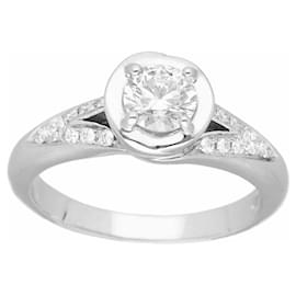 Bulgari-*VLGARI Bvlgari Incontro DAMORE Diamond Ring 8 Size about 7 #47  Platinum  Ring Solitaire [Used]-Silvery