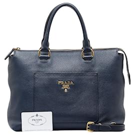 Prada-Borsa Prada Vitello Borsa in pelle 1BA063 in buone condizioni-Blu