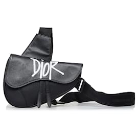 Dior-Selle Dior noire avec logo Dior x Stussy-Noir