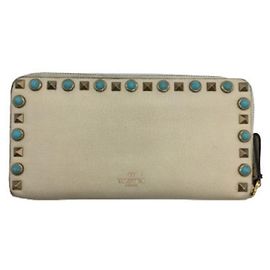 ****VALENTINO GARAVANI Leather Long Wallet White