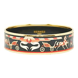Hermès-pulseira de esmalte-Preto