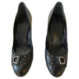 Escarpins Dior en cuir noir taille 40 Noir