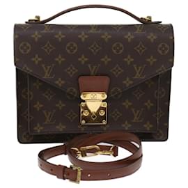 Louis Vuitton-LOUIS VUITTON Monogram Monceau28 Hand Bag 2way M51185 LV Auth 46093-Monogram