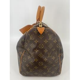 Louis Vuitton-Brown Coated Canvas Louis Vuitton Keepall 45-Brown
