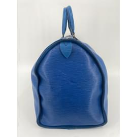 Louis Vuitton-Blue Epi Leather Louis Vuitton Keepall 45-Blue