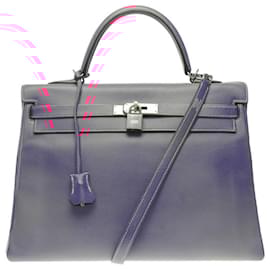 Hermès-Sac HERMES Kelly 35 en Cuir Rose - 101267-Rose