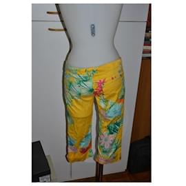 Versace Jeans Couture-Pantalones estampados-Multicolor,Amarillo