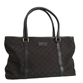 Gucci-Gucci GG Canvas Joy Tote Bag Canvas Tote Bag 257302 in Good condition-Brown