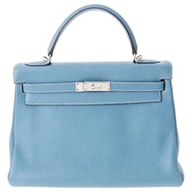 Hermès-hermes kelly 32-Bleu