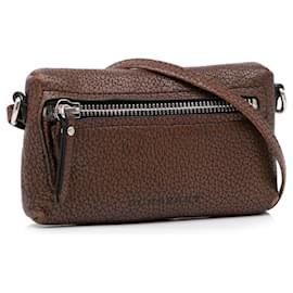 Burberry-Burberry Brown Leather Crossbody Bag-Brown