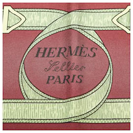 Hermès-Hermes Red Eperon d'Or Silk Scarf-Brown,Red,Multiple colors