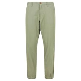 Gucci-Pantalones de algodón bordados Gucci Lyre-Blanco,Crudo