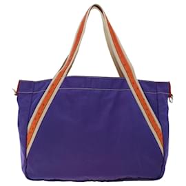 Prada-PRADA Borsa Tote Nylon Viola Arancione Auth bs6261-Arancione,Porpora