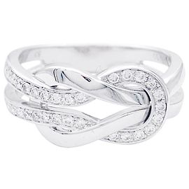 Anel FRED, "Sorte Infinita", OURO BRANCO, diamantes. Outro