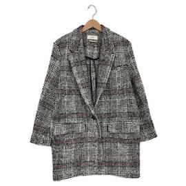 Isabel Marant Etoile-****ISABEL MARANT ETOILE Wool Check Tweed Tailored Jacket-Black