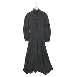 Isabel Marant Etoile-****ISABEL MARANT ETOILE Vestido de manga larga con encaje de lino-Negro