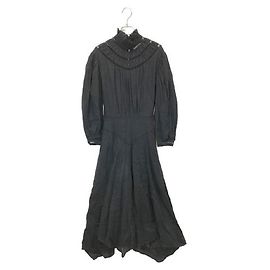 ****ISABEL MARANT ETOILE Leinen-Spitzen-Langarmkleid Schwarz