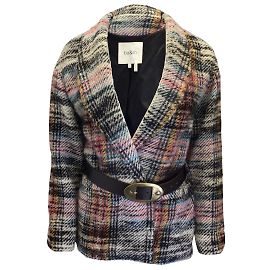 Chaqueta de lana Vic con cinturón en multicolor de ba&sh Multicolor