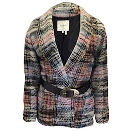 jaqueta de lã Vic com cinto multicolorida ba&sh Multicor