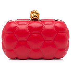 Alexander McQueen Red Skull Clutch Bag Red