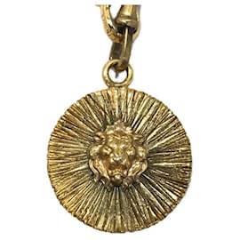 Chanel-***CHANEL  Old Lion Motif Chain Necklace-Golden
