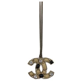 ***Collier en strass CHANEL coco mark Noir