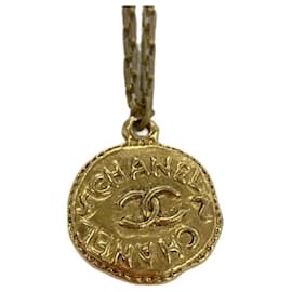 Chanel-***CHANEL  vintage charm necklace-Golden