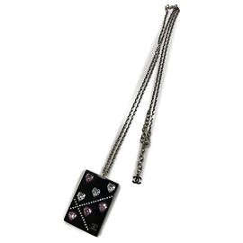 ***CHANEL  rhinestone necklace Black