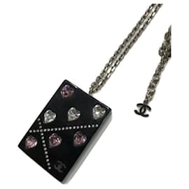 Chanel-***CHANEL  rhinestone necklace-Black