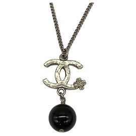 ***CHANEL Collana di perle Nero