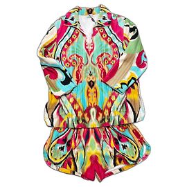 Ensemble Blouse et Short Etro en Coton Multicolore