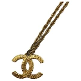 Chanel-***CHANEL  coco mark necklace-Golden