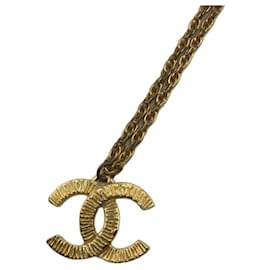 Chanel-***CHANEL  coco mark necklace-Golden