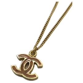 Chanel-***CHANEL [ALT] Lahm verarbeitete Coco-Mark-Halskette-Golden
