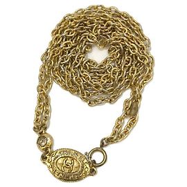 *** CHANEL [OLD] COLLANA A CATENA LUNGA VINTAGE D'oro
