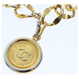 Chanel-Chanel-Gürtel aus Metall 35.4"" Gold CC Auth-Ar9720b-Golden