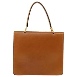 Céline-CELINE Hand Bag Leather Brown Auth bs6244-Brown