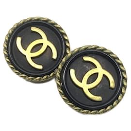 Chanel-***CHANEL  earrings-Black,Golden